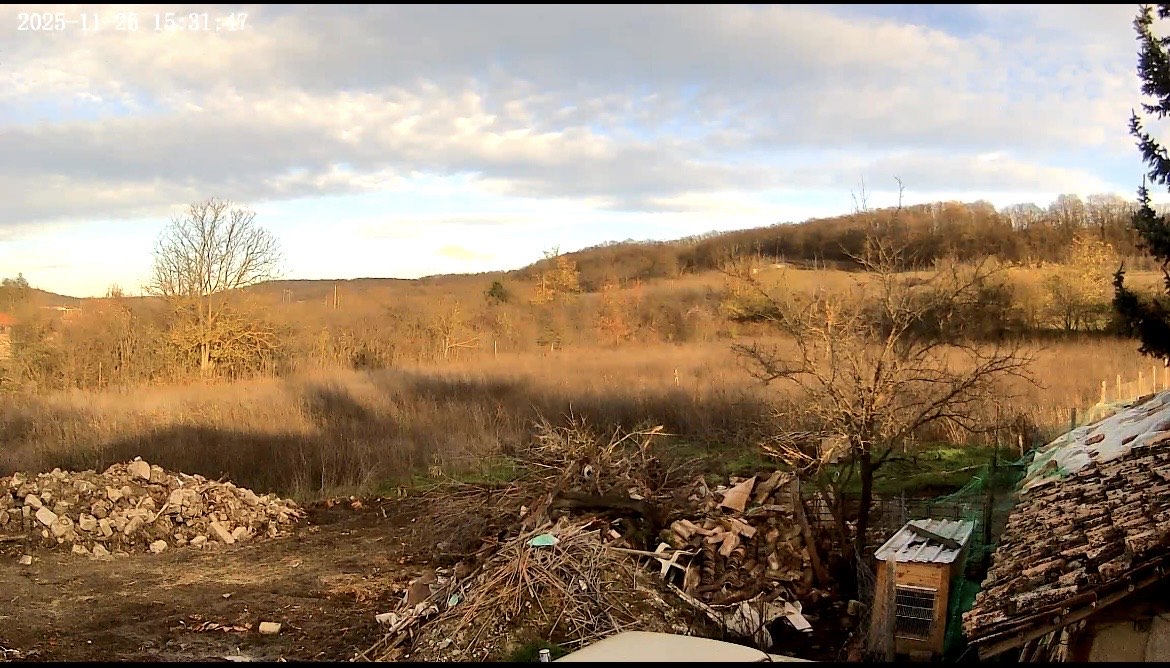 Debris piles remaining after old shed demolition at the Kiten KOIVU site