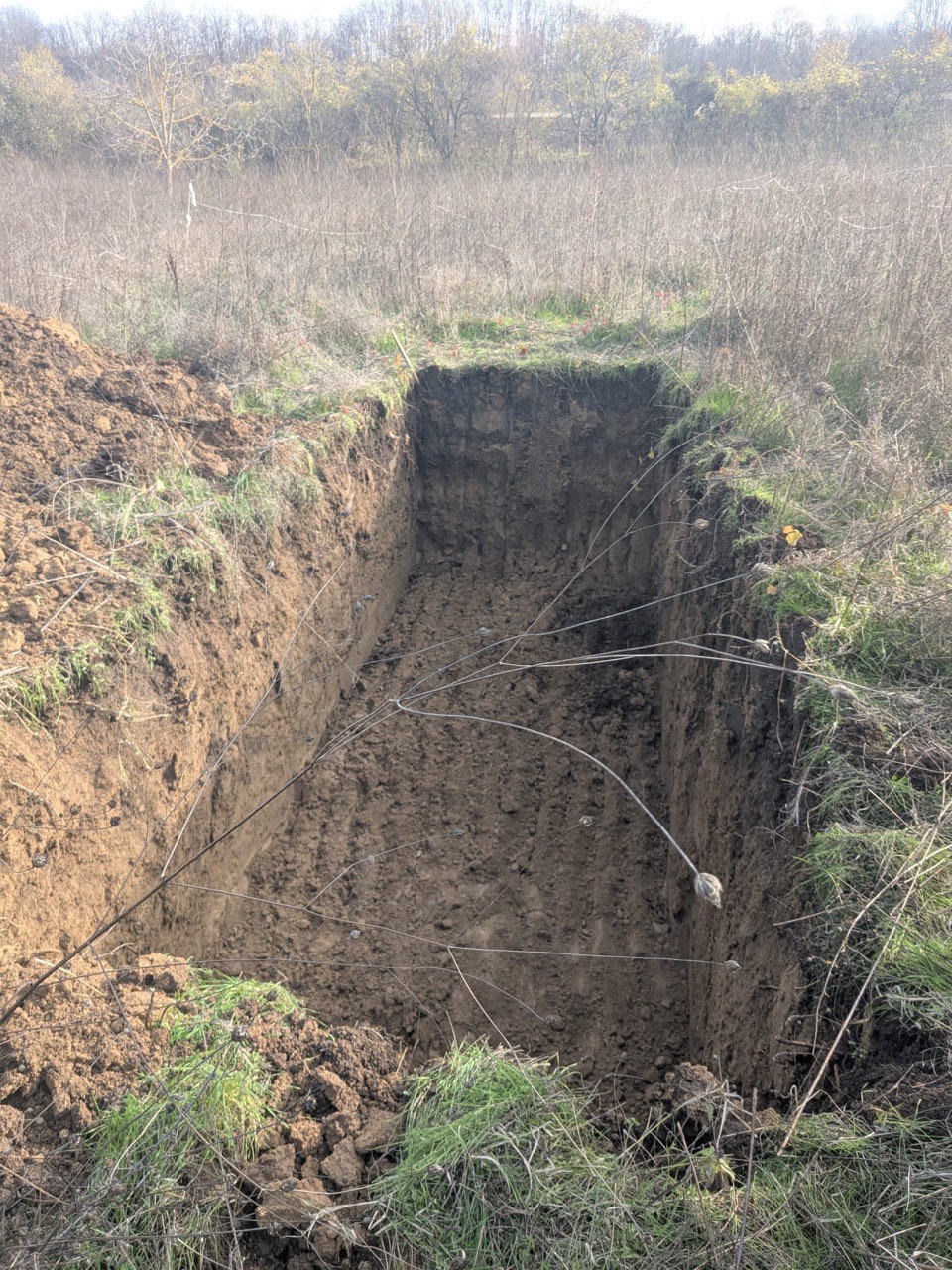 Excavated septic pit at the Kiten KOIVU site